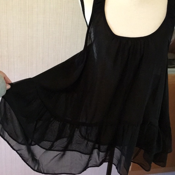 One Teaspoon Black racerback peplum tank large - Picture 2 of 6